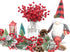 Mklsit 30 Pack 8.2 Inch Artificial Red Berry Stems, Christmas Berry Picks Holly Berries Branches for Christmas Tree