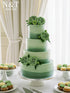 N&T NIETING 25pcs Artificial Roses Foam Flowers with Stems for DIY Cake Decoration, Army Green