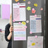 Whaline 12Pcs Pink Smile Face Resin Refrigerator Magnets, Cute Preppy Decorative Fridge Magnetic Stickers for Kitchen