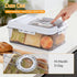 Counter 2 Pack Dynta Bread Box for Homemade Bread, Bread Storage Container for Kitchen Airtight, Time Recording Bread
