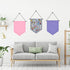 Wall Hanging Brooch Organizer Storage Board, Colorful Enamel Pin Badge Canvas Display Banner for Earrings Collection