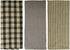 fillURbasket Black Farmhouse Kitchen Towels - Set of 3 Striped Buffalo Checked Plaid Dish Towels for Decor