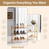 Closet, 3-Tier) Haddockway Bamboo Shoe Rack for Free Standing Shoe Organizer with Smooth Round Rods & Convenient