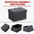 16X12X12IN LINMAGCO Ottoman Storage Ottoman with Storage Small Foot Rest Stool Under Desk Stool Short Folding Footrest