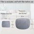 Sanmudecor Unstuffed Ottoman Pouf Cover, Foot Rest Cover, Bean Bag Chair Cover (Gray)