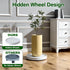 10inch 2Pack (10inch) Mobile Plant Stands with Wheels White Plant Caddy with Hidden Wheels,Flower Pots Rolling