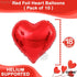 KatchOn I Love You Balloons Set, 18 Inch, Pack of 18, Foil Red Heart Balloons for Valentine's Day Decorations