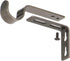 Ivilon Adjustable Brackets for Curtain Rods, Set of 2 for 7/8 or 1 Inch Rods, Pewter