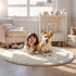 5Ft 5 Ophanie Round Rugs Ivory Circle Area Rug, Nursery Room Decor, Christmas Aesthetic Bedroom Home Circular Carpet