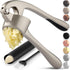 Zulay Kitchen Large Premium Garlic Press Set - Bigger Bowl for Bigger