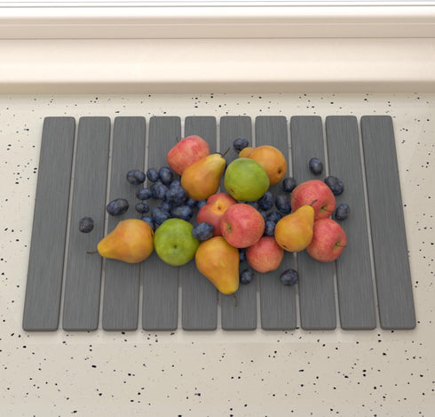 YEECOPON 23.6" 15.4" Counter, x Dish Drying Mat for Kitchen Foldable Fast Drying Stone Mats, Non-Slip Super Absorbent