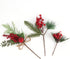 16 Pack CCINEE Artificial Christmas Red Berry Picks Assorted Pine Berries Branches Fake Holly Stems for Xmas Tree