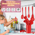 E-far 23 Pcs Silicone Kitchen Utensils Set in Red, Cooking Tools with Holder for Nonstick Cookware, Heat Resistant
