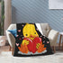 Perinsto 60"X50" Cute Duck with Heart Throw Blanket Ultra Soft Warm All Season Decorative Fleece Blankets for Bed Chair