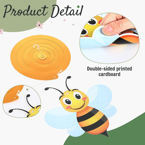 30 Pieces Spring Summer Insects Hanging Swirl Decorations, Butterfly Sunflower Bug Birthday Party Ceiling Decorations