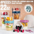 4-Pack 22 oz (22 oz 4 Pack) Portable Breakfast Cups with Lids & Spoons Reusable Cereal and Yogurt Containers