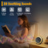 Dimmable Night Light Bluetooth Speaker Alarm Clock, Portable Sound Machine with White Noise, Touch Bedside Lamp