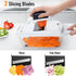 8 All-in-1 Blade Vegetable Chopper Mandoline Slicer with Container, Food Chopper, Onion Chopper, Veggie Cutter