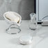 Dobbyby Leaf-Shaped Soap Dish Premium Ceramic Soap Bar Holder with Self-Drainage System Bar Soap Holder for Shower