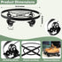 1 Packs 13.6 Inch Planterhoma Large Metal Plant Caddy Plant Dolly with Wheels Heavy-duty Iron Rolling Plant Stand