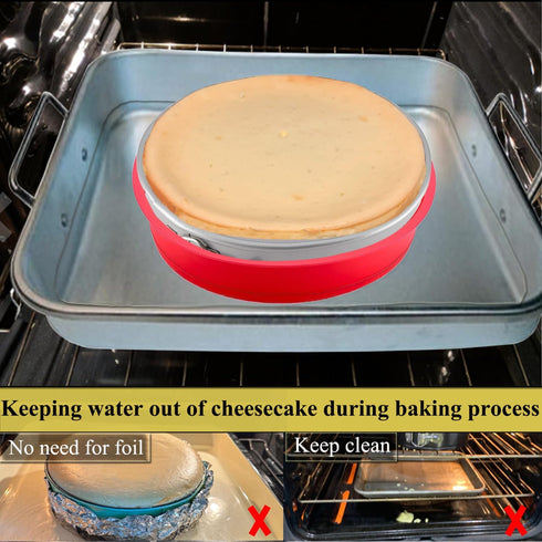 GBYAN Springform Pan Protector for 8 inch, 8.5 inch Springform Pan, Preventing Water from Entering the Pan
