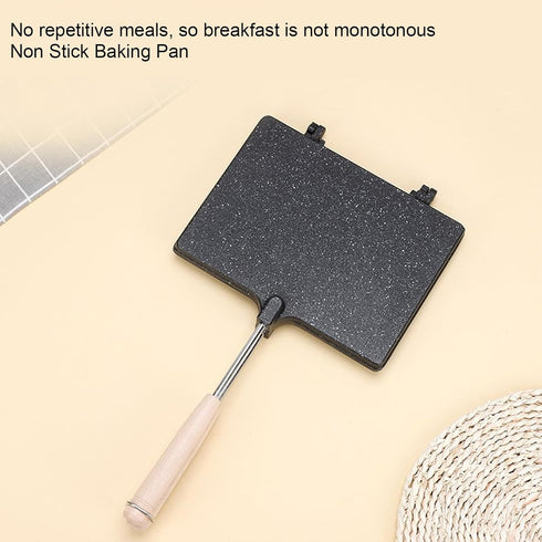 Hand Sandwich Maker, Nonstick Double Sided Baking Pan, Panini Presser Flip Grill Pan for Breakfast Toaster