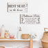 Jetec 2 Pieces Funny Bathroom Pictures Wall Sign Decor, Rustic Toilet Rule Wall Art, Best Seat Wooden Sign