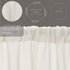 VHC Brands Tobacco Cloth Fringed Farmhouse Decor - Kitchen Swag Prairie Panels Door Window Tier Set, Antique White