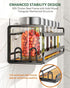 Doakhirmit 16 RV,2 Pack Wall Mounted Spice Rack with Hooks, Rustic Wood Spice Organizer Shelf for Stove Cabinet Pantry