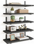 Fixwal Wall Shelves, Width 4.7 Inches Black Floating Shelves for Wall, Rustic