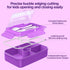 Jelife Lunch Box Kids Bento Box, Large Leakproof 4 Compartments Lunchbox with Utensils for Back to School, Purple