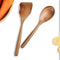 Wooden Cooking Spoon Utensils, 2pcs Set for Kitchen Cooking, Nonstick Cookware Spatulas