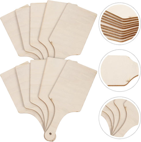 TEHAUX 20pcs Mini Wood Cutting Board with Handle, Mini Charcuterie Boards Set 23x9cm Blank Chopping Board Unfinished Small Wood Cutting Board Cooking Butcher Block for DIY Craft by TEHAUX