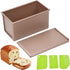 Pullman Loaf Pan with Lid, Non-Stick 1 Pound Dough Capacity Rectangular Bread Pan, 9x4inch with Dough Scraper Cutter