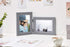 Vertical Horizontal Art Double 4x6 Grey Wood Foldable Picture Frame - 3.5x5.5 Opening