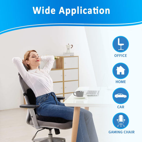 Tailbone SAIREIDER Seat Cushion and Lumbar Support Pillow for Office Chair, Memory Foam Car Seat Cushions Back Support