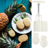 2 Set Pineapple Plastic Mooncake Mold, Hand Press Moon Cake Mould, Pineapple Cookie Cutter Bakeware Tools