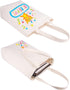Lily queen 15H 13W 4D Inch Natural Canvas Tote Bags for Crafting and Decorating Reusable Grocery Washable Bag Shopping
