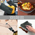 KEGOUU Oven Mitts and Pot Holders 6pcs Set, High Heat Resistant Kitchen Oven Gloves (Deep Green)