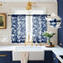 24 Inch Set 2 Pack XTMYI Kitchen Curtains Length of Sheer Cafe Curtains for Small Bathroom Window,Blue