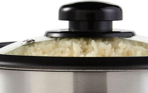 6-Cup Professional Series Rice Cooker with Glass Lid Stainless Steel