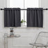 Rod Pocket Tier Curtain - Half Blackout Curtain for Kitchen, Bathroom, Cabinet, Basement, 30 Inches Wide and 24 Inches Long, Dark Grey, 2 Panels by Pickluc