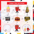 24PCS Movie Night Keychains, Party Favors Include Clapboard Microphone Ticket Popcorn Projector for Birthday Decorations