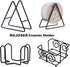 ROJOSER Black Iron Metal Triangle Coaster Holder Caddy for Round & Square Coasters, Fits 4 to 9 Pieces, 4.3 Inch, 2PC