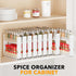 7.6" 3 Drawers(2" 2-Tier, SpaceAid Bamboo Pull Out Spice Rack Organizer for Cabinet, Heavy Duty Slide Out Seasoning