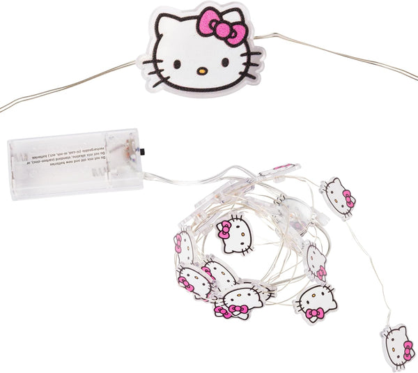 Silver Buffalo Hello Kitty Face with Pink Bow 20ct Decorative String Lights,