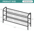 Closet, 3-Tier 15-18 viewcare Long Shoe Rack for Extra Long Shoe Rack for Entryway & Garage, Sturdy Metal Construction