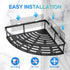 2 Pack Corner Shower Caddy, Adhesive Bathroom Shower Corner Organizer Shelf, No Drilling Rustproof Wall Mounted Shower