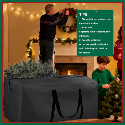 420D 68" 68" 29" 20" Cushion Storage Bag Waterproof Rectangular Outdoor Patio Cushion Storage Bags Outdoor Cushion