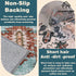 Retro Washable Area Rug 3'x5' for Living Room, Boho Chic Medallion Distressed Design, Indoor Non-Slip Large Oriental